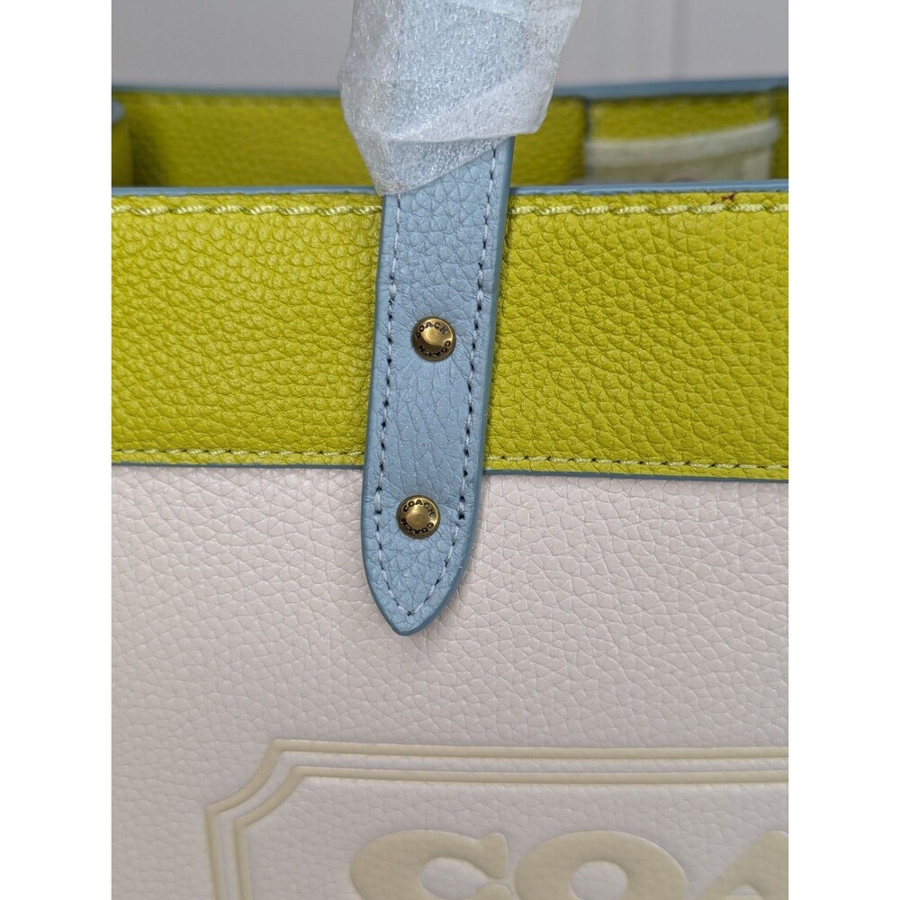 Coach Field tote 30, Colorblock with coach badge, Chalk Multi, NWT - Picture 10 of 10